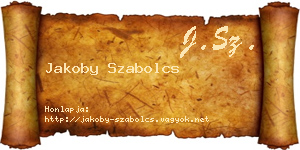 Jakoby Szabolcs névjegykártya