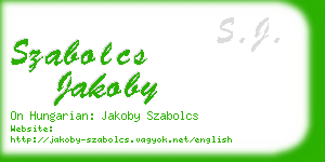 szabolcs jakoby business card